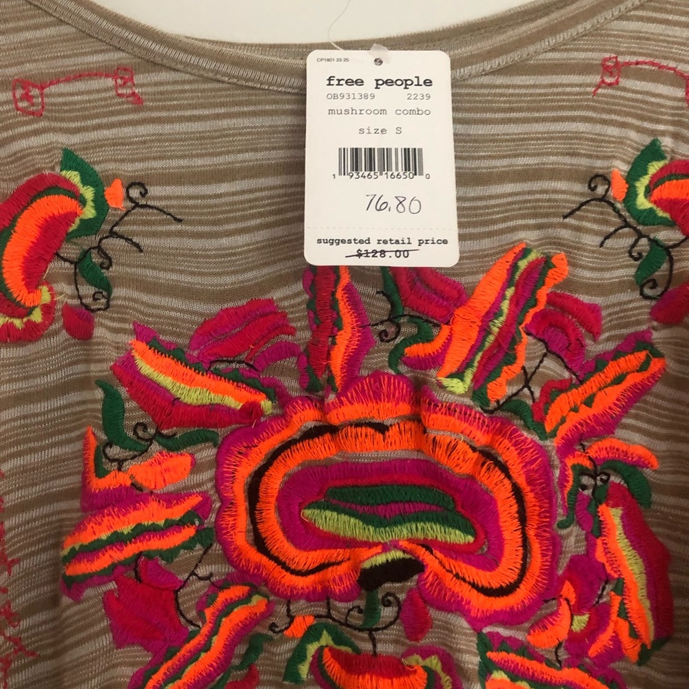 Free People, Neon Print Short Sleeve